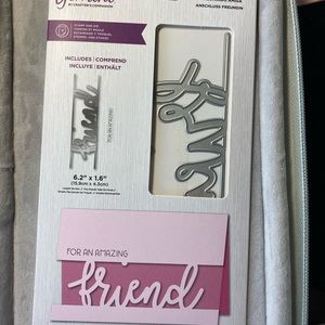 Crafters Companion stamp and die set. Connecting Friend